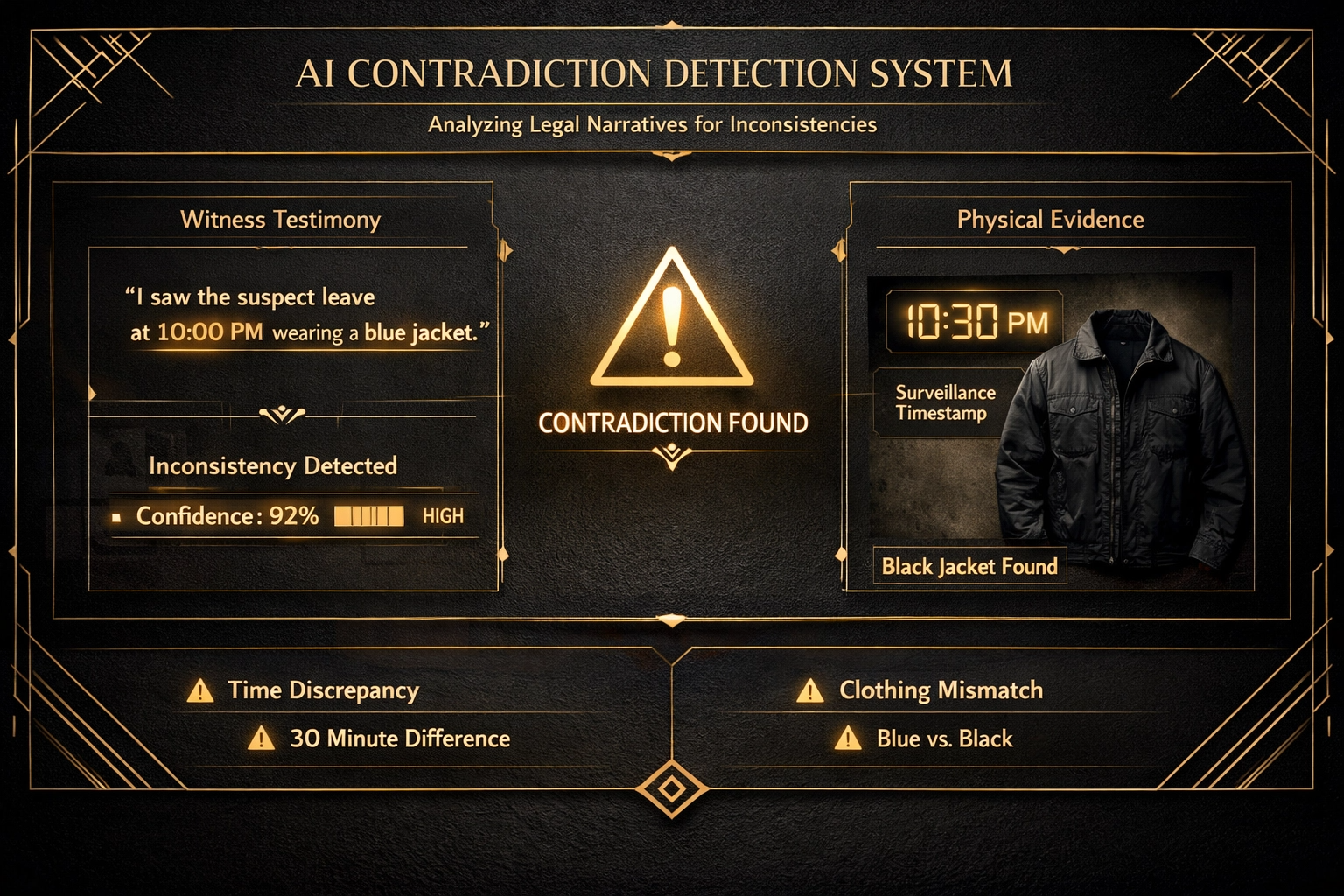 Detecção de contradições por IA